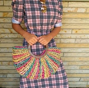 Vintage | Cappelli colorful wooden straw bag